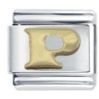 Smooth Letter P Italian Charm