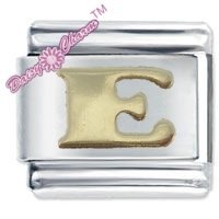 Smooth Letter E Italian Charm