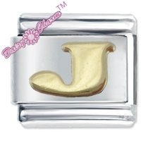 Smooth Letter J Italian Charm