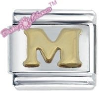 Smooth Letter M Italian Charm