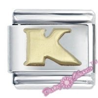 Smooth Letter K Italian Charm