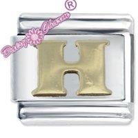 Smooth Letter H Italian Charm