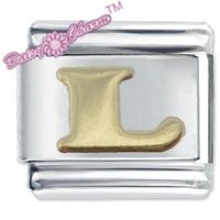 Smooth Letter L Italian Charm
