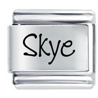 Skye Etched name Italian Charm