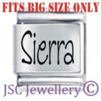 Sierra Etched Name Charm - Fits BIG size 13mm