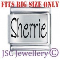 Sherrie Etched Name Charm - Fits BIG size 13mm