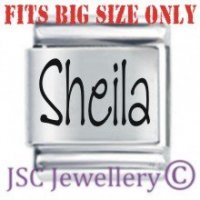 Sheila Etched Name Charm - Fits BIG size 13mm