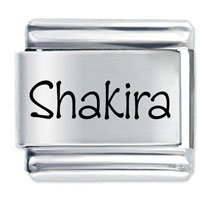 Shakira Etched Name Italian Charm