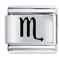 Scorpio Zodiac Etched Italian Charm