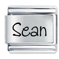 Sean Etched name Italian Charm