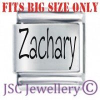 Zachary Etched Name Charm - Fits BIG size 13mm