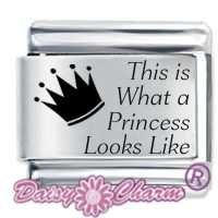 What a Princess Looks Like ETCHED Italian Charm