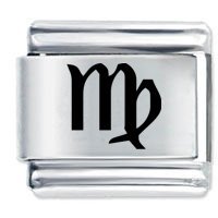 Virgo Zodiac Etched Italian Charm