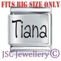 Tiana Etched Name Charm - Fits BIG size 13mm