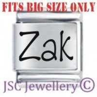Zak Etched Name Charm - Fits BIG size 13mm