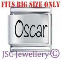 Oscar Etched Name Charm - Fits BIG size 13mm