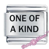 One Of A Kind ETCHED Italian Charm