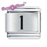 Number One ETCHED Italian Charm