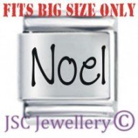 Noel Etched Name Charm - Fits BIG size 13mm