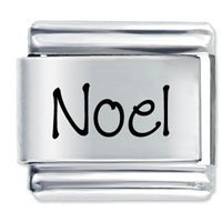 Noel Etched name Italian Charm