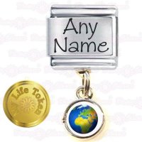 My Life Token - Personalised Travel Country Name Italian Charm