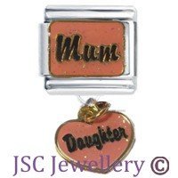 Mum &  Daughter Dangle Italian Charm