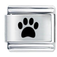 Paw Print ETCHED Italian Charm