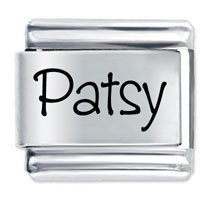 Patsy Etched Name Italian Charm