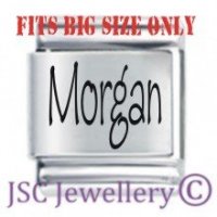 Morgan Etched Name Charm - Fits BIG size 13mm