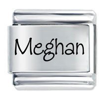 Meghan Etched Name Italian Charm