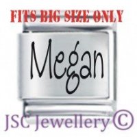 Megan Etched Name Charm - Fits BIG size 13mm