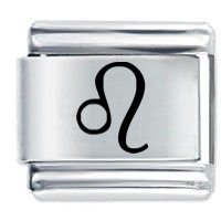 Leo Zodiac Etched Italian Charm