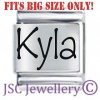 Kyla Etched Name Charm - Fits BIG size 13mm