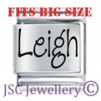 Leigh Etched Name Charm - Fits BIG size 13mm