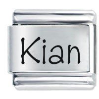 Kian Etched Name Italian Charm