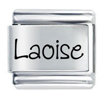 Laoise Etched Name Italian Charm