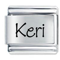 Keri Etched Name Italian Charm