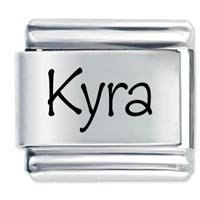 Kyra Etched Name Italian Charm