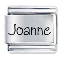 Joanne Etched Name Italian Charm