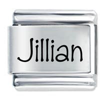 Jillian Etched Name Italian Charm