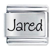 Jared Etched Name Italian Charm