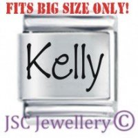 Kelly Etched Name Charm - Fits BIG size 13mm