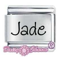 Jade Etched Name Italian Charm