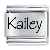 Kailey Etched Name Italian Charm