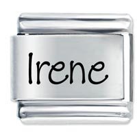 Irene Etched Name Italian Charm