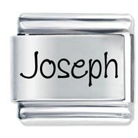 Joseph Etched Name Italian Charm