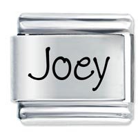 Joey Etched Name Italian Charm
