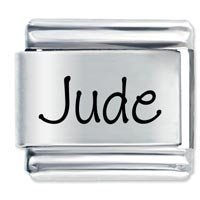 Jude Etched Name Italian Charm