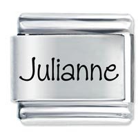 Julianne Etched Name Italian Charm