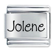 Jolene Etched Name Italian Charm